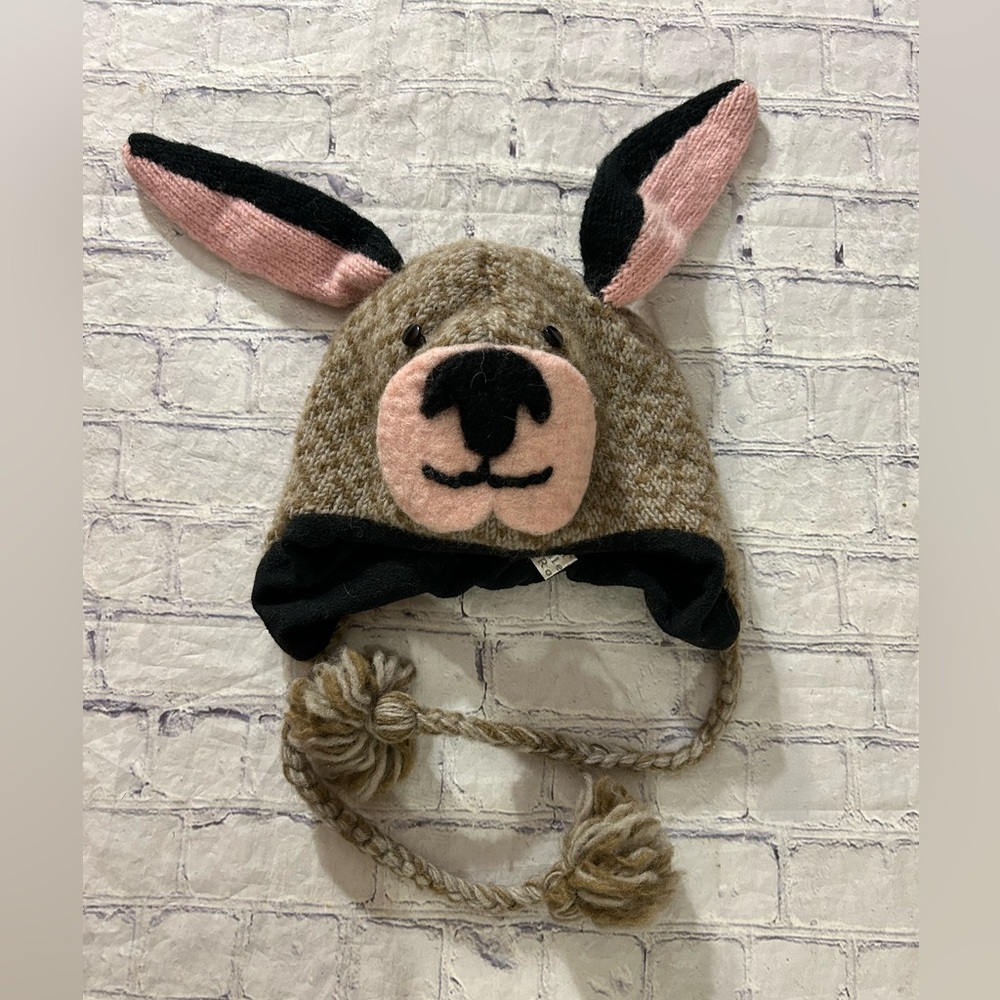 THE COLLECTION ROYAL GIRLS 100% WOOL FUN HAT WITH CHIN STRAPS NEPAL MADE